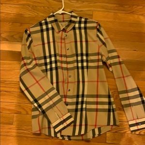 Burberry Brit plaid button down.